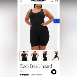 Girlfriend Collective  Black Unitard